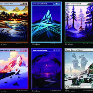 Mtg Card Sleeves Snow - Etsy