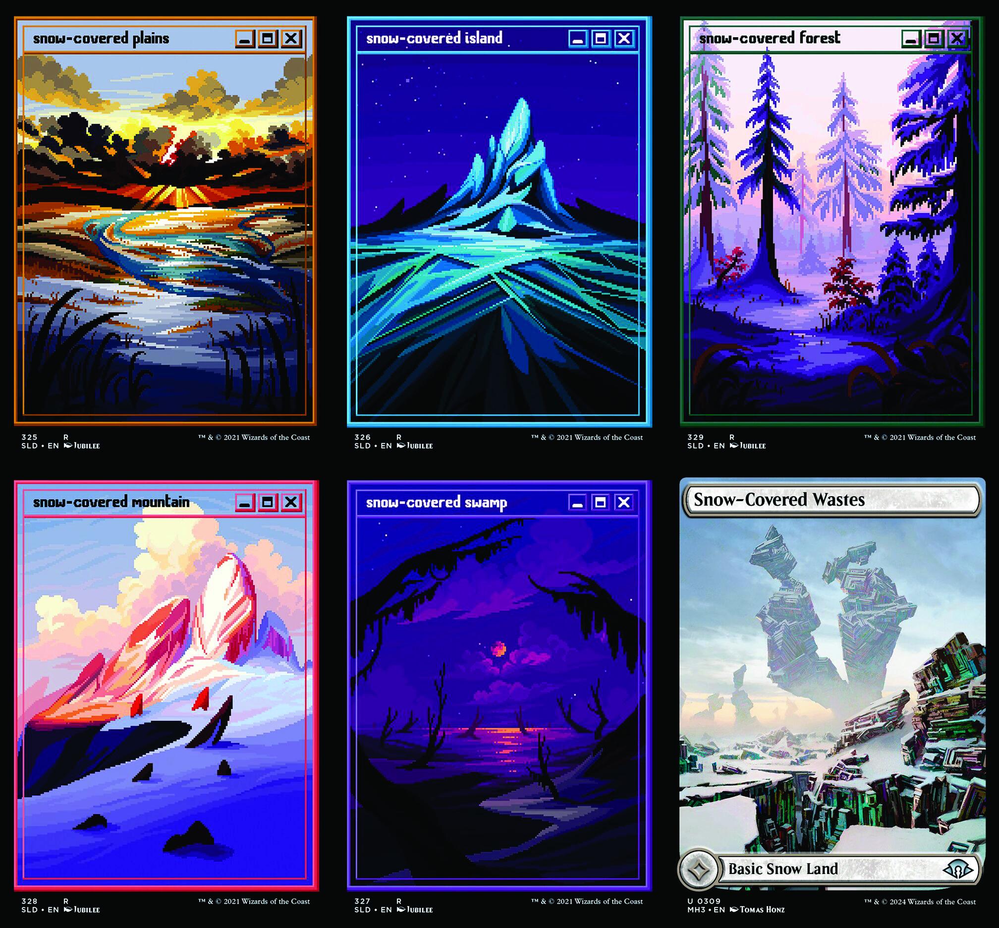 Mtg Card Sleeves Snow - Etsy