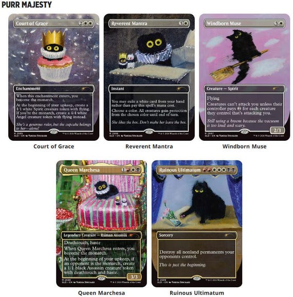 Purr Majesty SLD Custom TCG Secret Lair - Proxy, Sleeve Ready