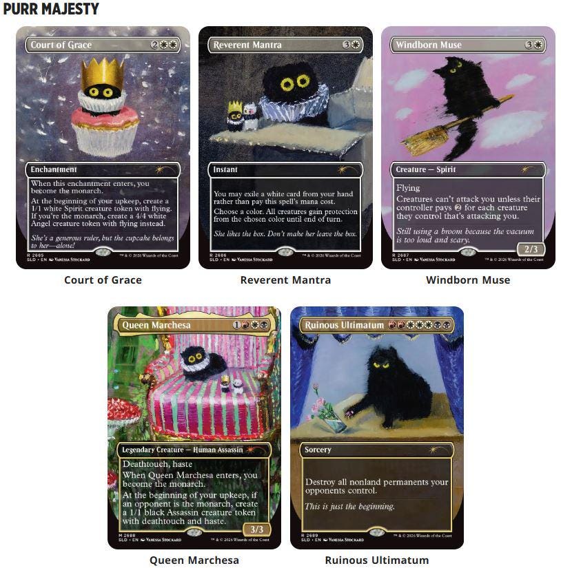 Purr Majesty SLD Custom TCG Secret Lair - Proxy, Sleeve Ready