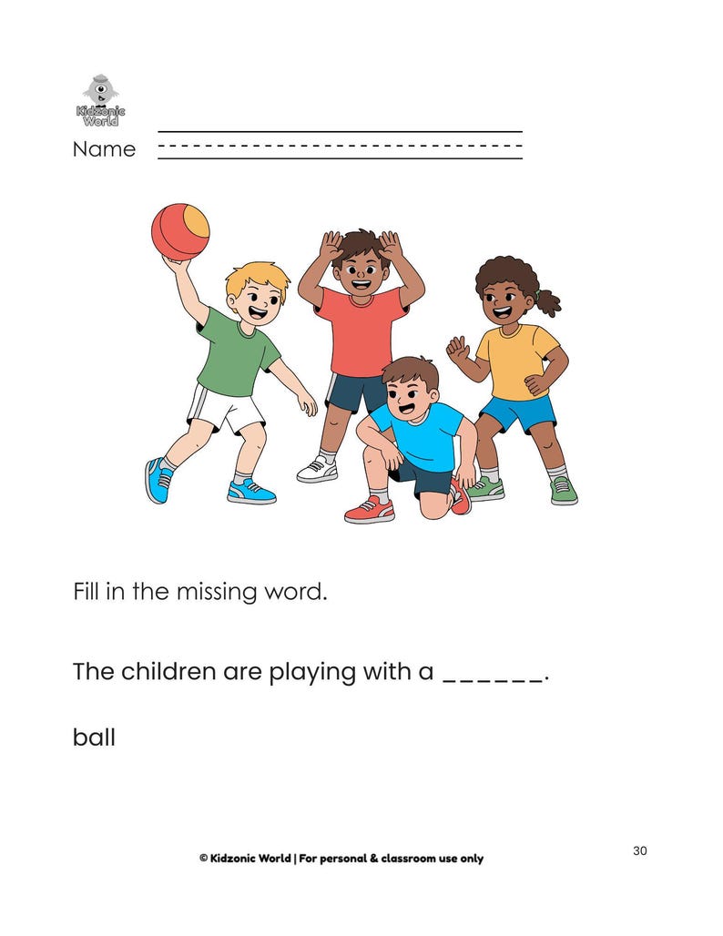 Level 5 Reading Comprehension Workbook | My First Sentences Special ...