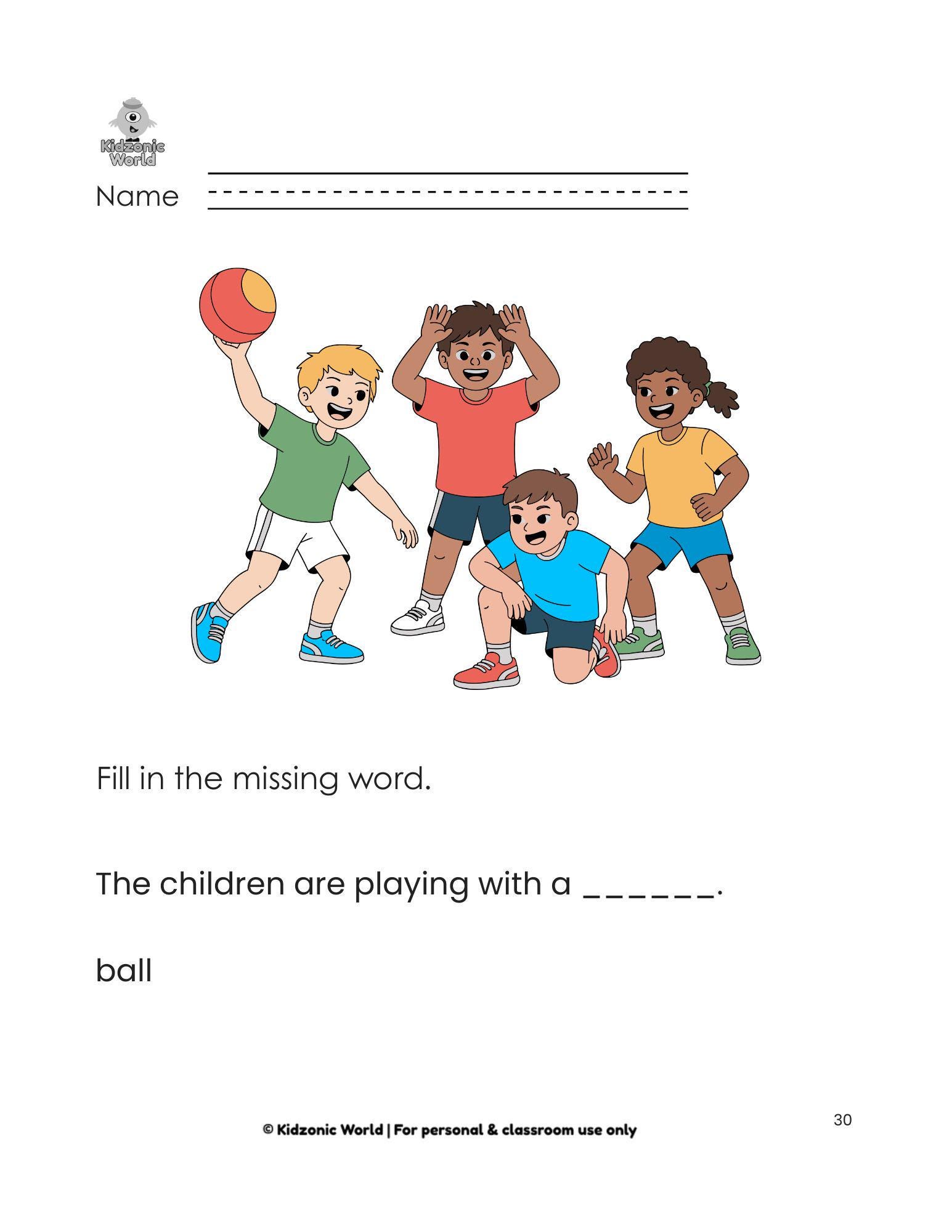 Level 5 Reading Comprehension Workbook | My First Sentences Special ...
