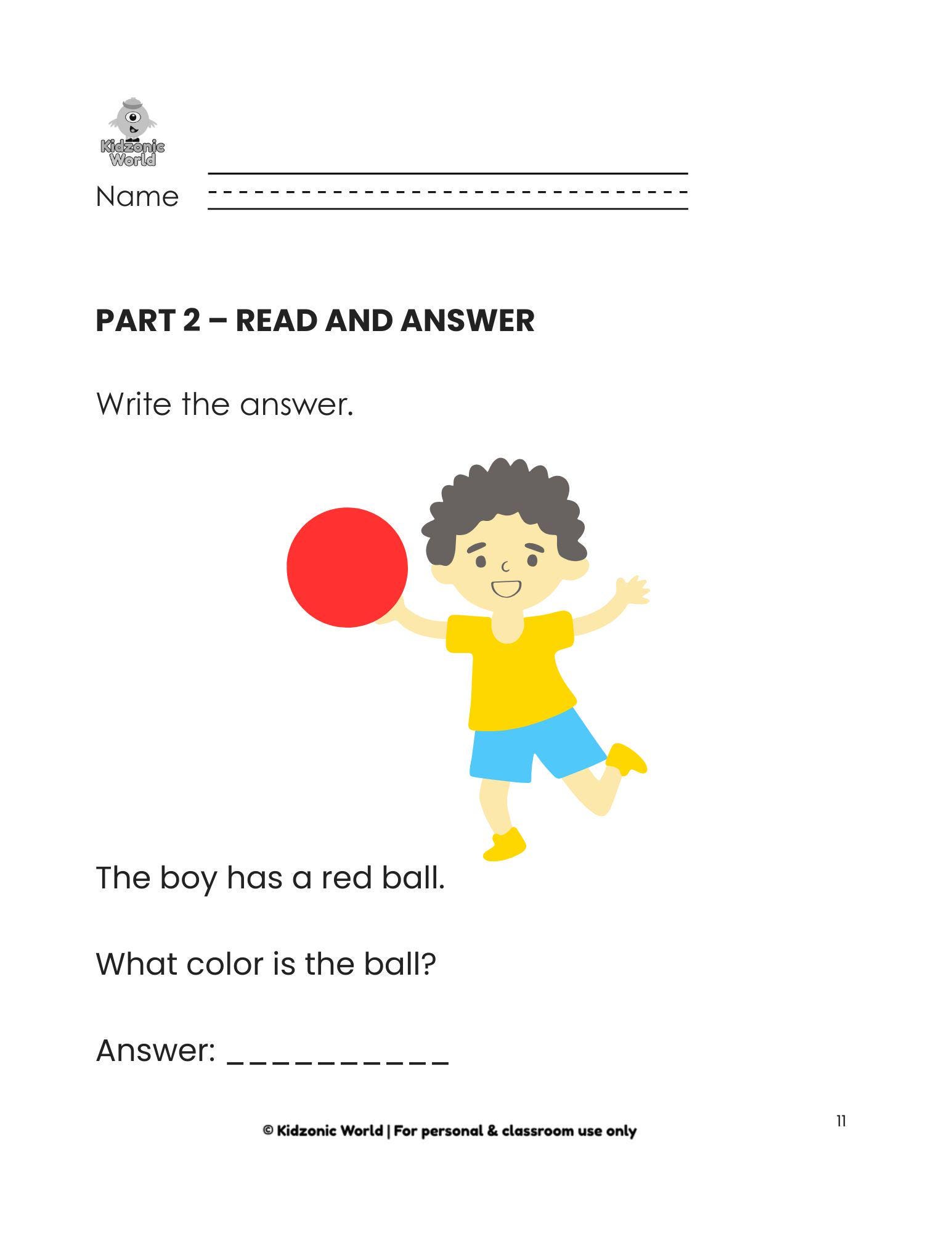 Level 5 Reading Comprehension Workbook | My First Sentences Special ...