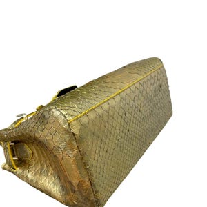 Bolso bandolera de piel de pitón amarilla: bolso de piel de pitón hecho a mano / bolso de mano de piel exótica auténtica imagen 6