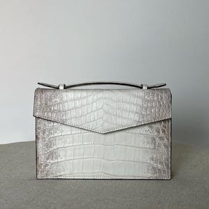 Himalaya Alligator Top Handle Bag: Handgjord handväska i alligatorskinn | Handväskor i äkta exotiskt läder