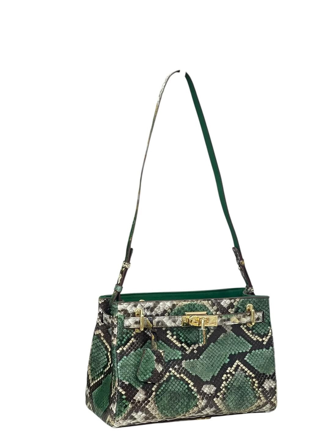 Green Python Sling Bag : Handmade Python Skin Purse | Genuine Exotic ...