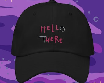 Hello There / Hell Here Baseball Cap | Neon sign inspired | Unisex Apparel