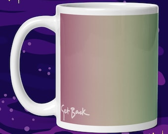 Rainbow Ombre 'Get Back' Mug | 1970s Studio Ceramic Coffee Cup