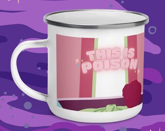 Pink Dress 'Poison Taster' Enamel Camping Mug | Anime Gift