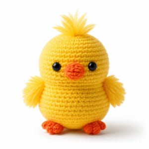 Amigurumi poussin ensoleillé, jouet poussin au crochet, oiseau amigurumi kawaii, poussin en peluche fait main, décoration de fête de Pâques Halloween danse, ornement