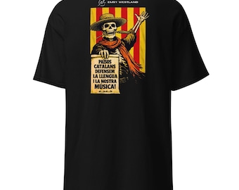 Emsy Westland Electròni-Cat Tee | Samarreta Electronic Music in Català | Official DJ and Producer Merchandising | Streetwear Catalan Countries