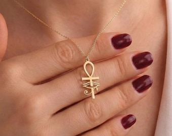 Collana Occhio di Ra in argento sterling / Collana amuleto protettivo / Gioielli con simboli dell'antico Egitto / Ciondolo Occhio di Horus / Amuleto di protezione