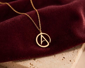 Silver Atheist Symbol Necklace | Atheism Pendant | Minimalist Atheist Necklace | Secular Symbolic Jewelry | Everyday Minimal Pendant Gift