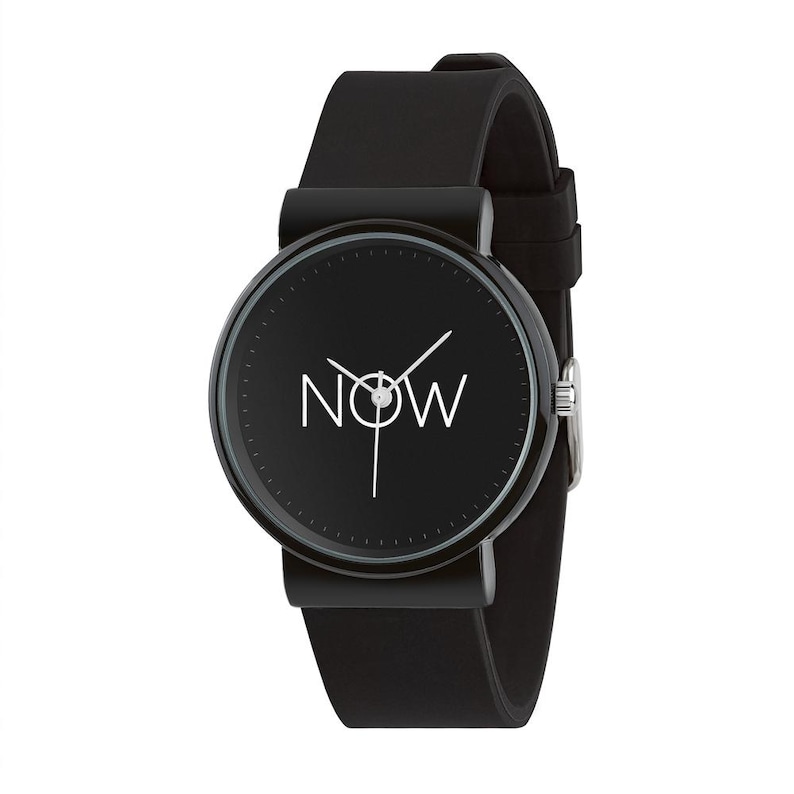 Reloj minimalista NOW – Recordatorio de atención plena: estar aquí y ahora – Diseño sencillo imagen 1