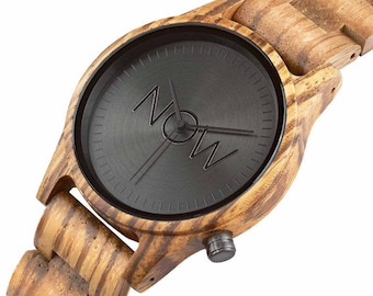 NOW Watch 'Zebrawood' - Wooden Watch