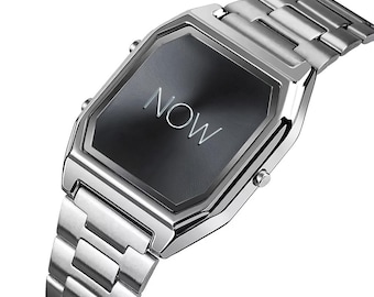Reloj que no da la hora, solo dice AHORA / Regalo significativo / Recordatorio único para la atención plena