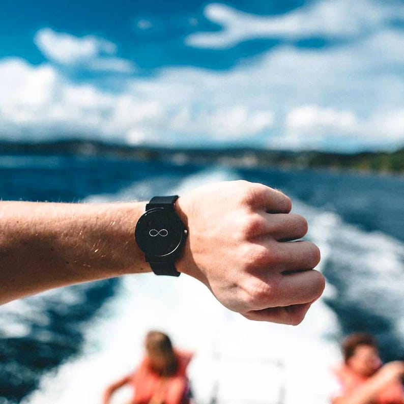 A Watch That Don't Tell Time | Reminder to Live in the Present | Infinity Symbol Gift image 2