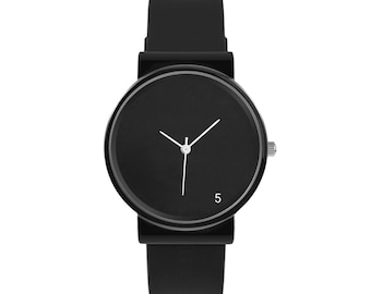 5 Uhr Armbanduhr | Minimalistische Armbanduhr | Irgendwo ist es 17 Uhr | Geschenk Uhr