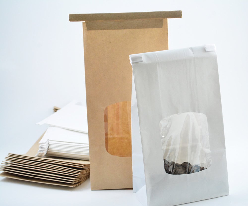 Gift Bags Bakery Bags With Window Kraft Paper Bags 100pcs 45x236x96  Inches Tin Tie Tab  Fruugo IN