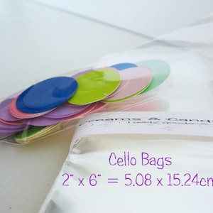 100 Clear Cello Bags 2x6&quot; -Transparente Cellobeutel -Lebensmittelecht Cellobeutel -Klare Cellobeutel -Party Favor Bags -Bolsas de Celofan