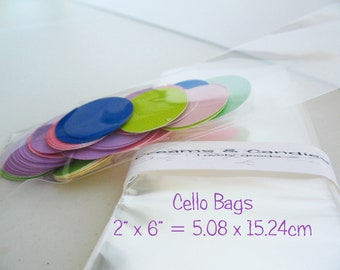 100 duidelijke cello zakken 2x6 "-transparante cello zakken-voedsel veilige cello tassen-heldere cellofaan tassen-partij gunst tassen-bolsas de Celofan