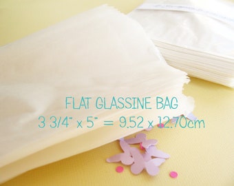 100 Glassine Paper Bags Size 3 3/4&quot;x5&quot; -2oz White Glassine Bags -Wedding Favor Bags -Candy Bags -Small Packing Bags
