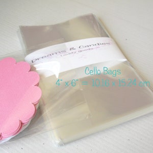 150 Clear Cello Bags 4x6 Transparent Cello Bags Food Safe Cello Bags Clear Cellophane Bags Favor Celofan Bags image 3