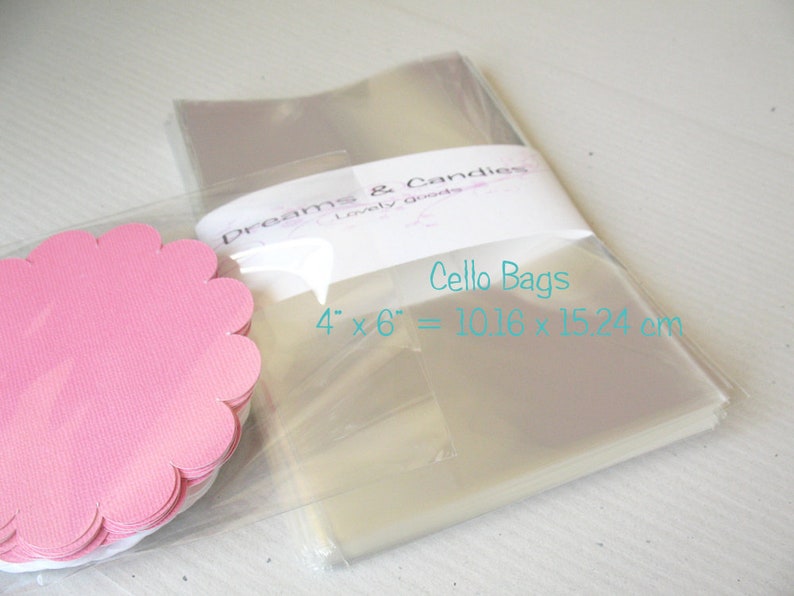 150 Clear Cello Bags 4x6 Transparent Cello Bags Food Safe Cello Bags Clear Cellophane Bags Favor Celofan Bags image 3