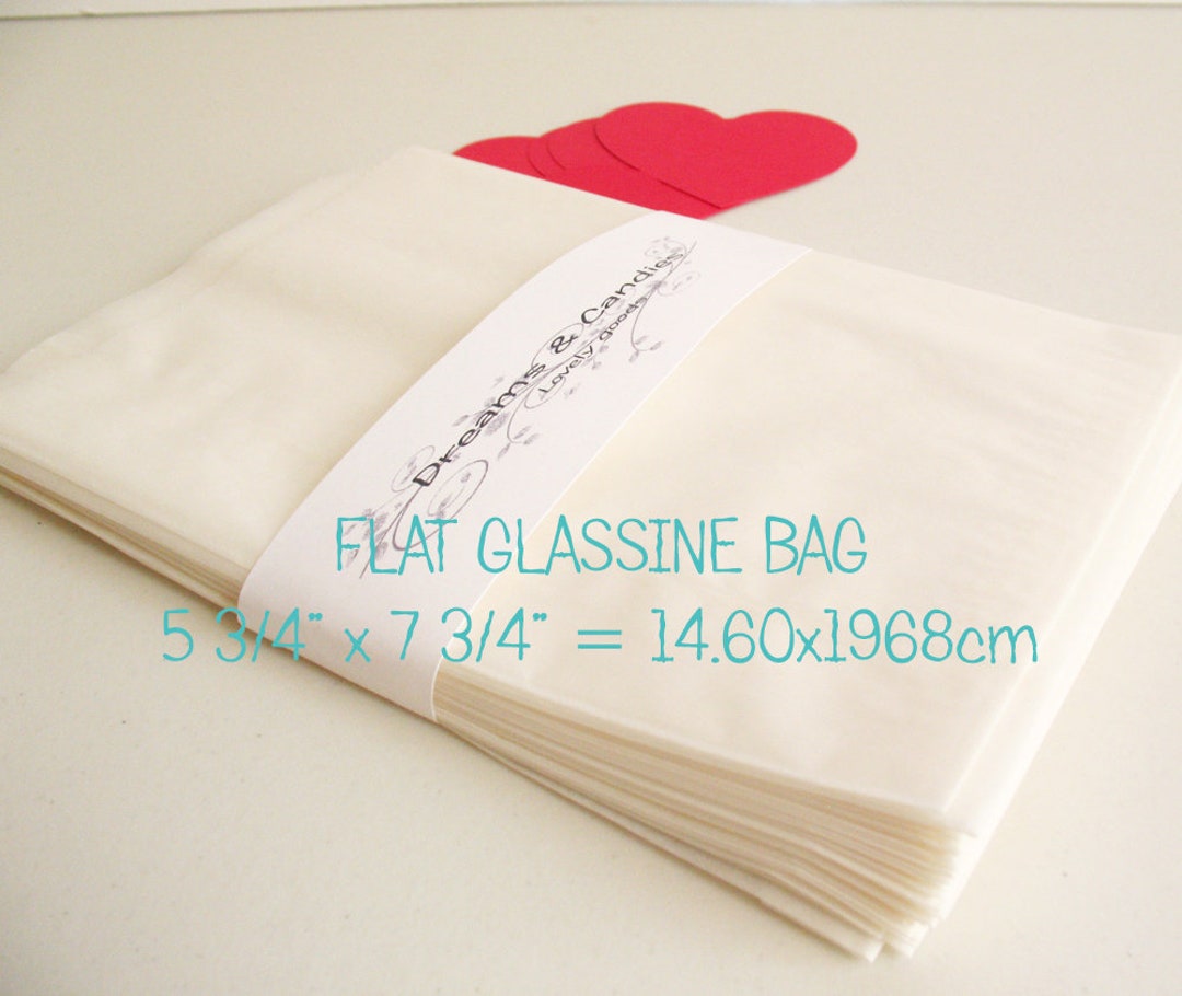 50 Glassine Paper Bags Size 5 3/4x7 3/4 1lb white Glassine Bags wedding