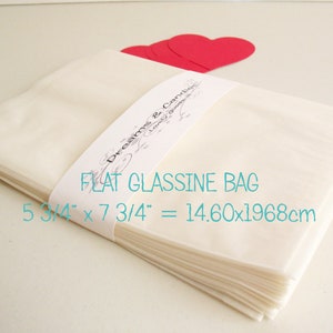 50 Glassine Paper Bags Size 5 3/4x7 3/4" 1lb  -White Glassine Bags -Wedding Favor Bags -Candy Bags -Small glassine bags -Packing Bags