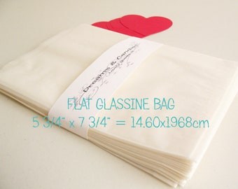 50 Glassine Paper Bags Size 5 3/4x7 3/4&quot; 1lb  -White Glassine Bags -Wedding Favor Bags -Candy Bags -Small glassine bags -Packing Bags