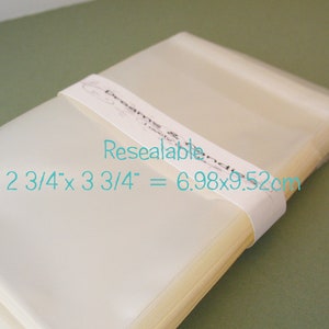 150 Resealable Clear Cello Bags 2 3/4&quot;x3 3/4&quot; -Transparent Self Adhesive Cello Bags -Food Safe Cello Bag -Clear Cellophane Bag