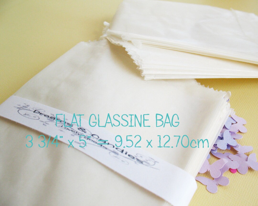 50 Glassine Paper Bags Size 3 3/4x5