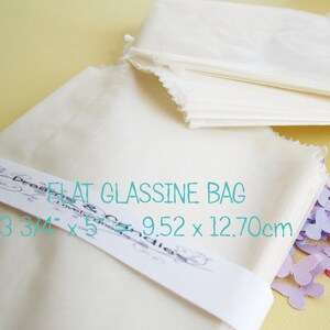 50 Glassine Paper Bags Size 3 3/4x5" 2oz  -White Glassine Bags -Wedding Favor Bags -Candy Bags -Small glassine bags -Packing Bags