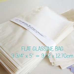 75 Pergamin Papiertüten Größe 3 3/4x5 "-2 Unzen weiße Pergamintüten -Hochzeitsbevorzugungsbeutel -Süßigkeitsbeutel -Kleine Taschen -Verpackungsbeutel