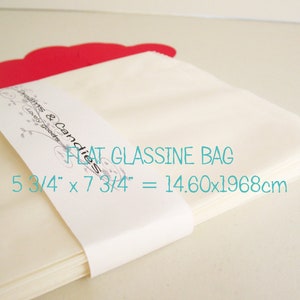 25 Glassine Paper Bags Size 5 3/4" x 7 3/4" 1lb  -White Glassine Bags -Wedding Favor Bags -Candy Bags -Small glassine bags -Packing Bags