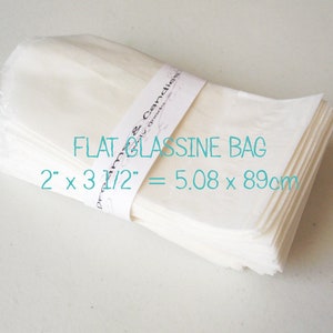 50 sacs en papier cristal de 2 x 3 1/2 po. -Sacs en cristal blancs taille midget -Sacs pour cadeaux de mariage -Sacs à bonbons -Petits sacs en cristal -Sacs d'emballage