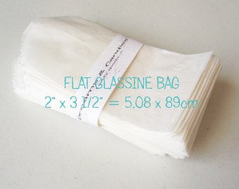 50 Glassine Paper Bags Size 2x3 1/2" -White Glassine Bags Midget Size -Wedding Favor Bags -Candy Bags -Small glassine bags -Packing Bags