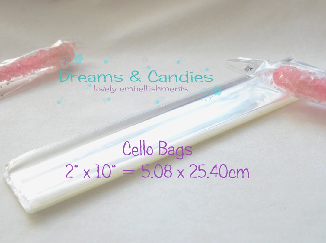 300 Clear Cellophane Bags 2x10'' Self Sealing – Perfect For Candy, Gifts, Jewelry & Snacks