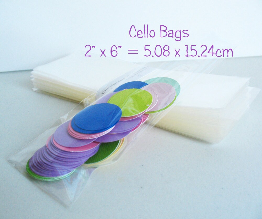 Clear Cello Bags with Gusset, 2.5x2x6, 100 Pack