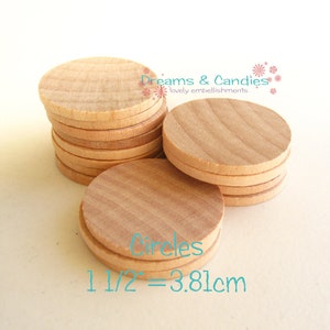 25 cercles en bois inachevés 1.50 « -Petits cercles en bois -Fournitures de cercles en bois -Cercles en bois naturel -Cercles en bois Perles
