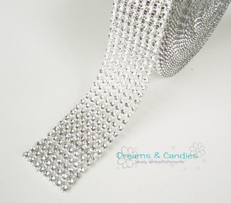 1yd Silver Rhinestone Style Trim acrylic Rhinestone 1 - Etsy