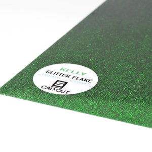 7.5x20&quot; Kelly Glitter Heat transfer vinyl -Stahls Glitter Flake HTV -Craft Iron On Vinyl -Decorative Heat Vinyl -Transfer Heat Vinyl