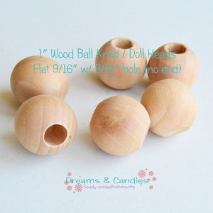 100 Unfinished Ball Dowel Caps 1" (25mm) no end hole 3/16" -Wood Jewelry Supplies -Bracelet Making Gift -Necklace Spacers -Key Chain Decor