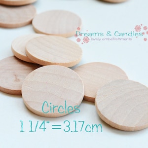 75 cercles en bois bruts de 1,25 po. - petits cercles en bois - fournitures pour cercles en bois - cercles en bois naturel - cercles en bois perles