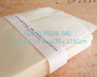 100 Glassine Paper Bags Size 2 3/4" x 4 1/4" 1oz  -White Glassine Bags -Wedding Favor Bags -Candy Bags -Small glassine bags -Packing Bags