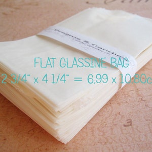 75 Glassine Paper Bags Size 2 3/4 x 4 1/4 1oz White Glassine Bags Wedding Favor Bags Candy Bags Small glassine bags Packing Bags image 2