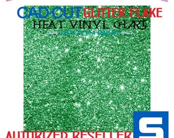 7.5x20" Green Glitter Heat transfer vinyl -Stahls Glitter Flake HTV -Craft Iron On Vinyl -Decorative Heat Vinyl -Transfer Heat Vinyl