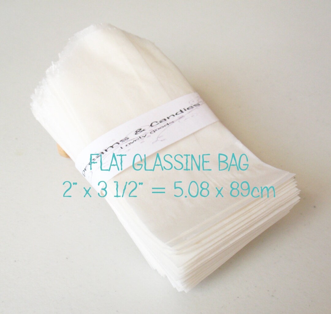 100 Glassine Paper Bags Size 2x3 1/2