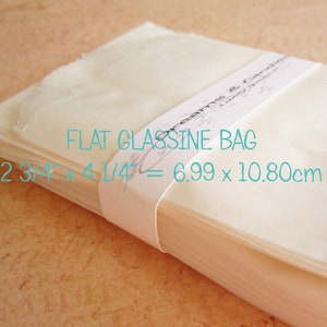 75 Glassine Paper Bags Size 2 3/4 x 4 1/4 1oz White Glassine Bags Wedding Favor Bags Candy Bags Small glassine bags Packing Bags image 1